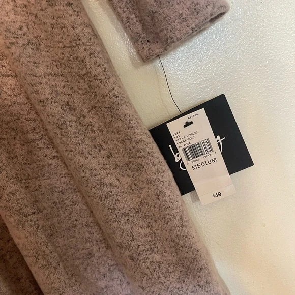 by & by Long Sleeve Knit Dress in Tan - Picture 3 of 3